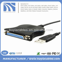 USB to DB25 Female Port Print LPT Cable